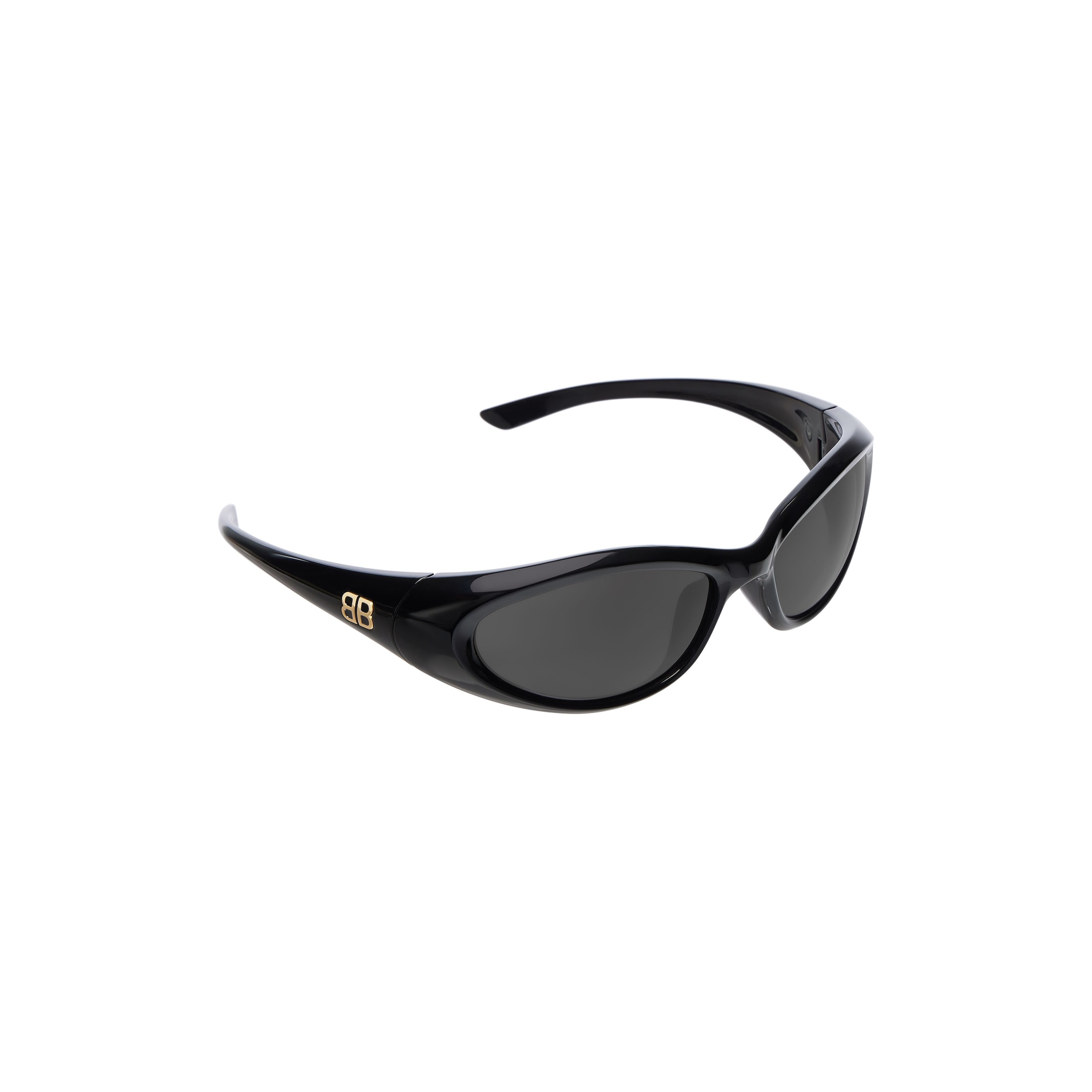 Sporty B Round Af Sunglasses in Black - Image 5